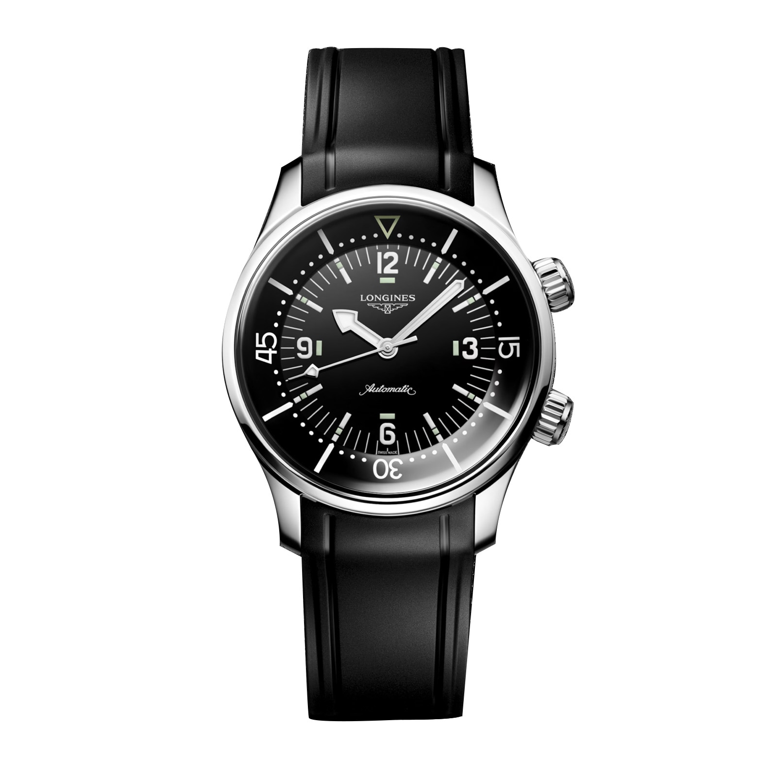 Longines Legend Diver 39mm Mens Watch Black Longines Legend Diver 39mm Mens Watch Black