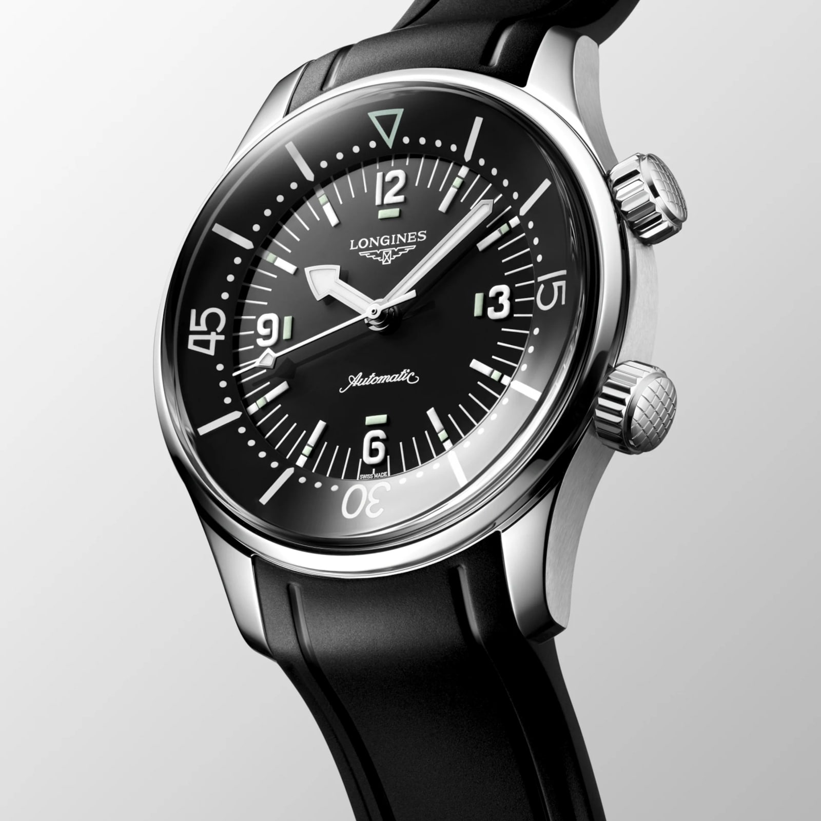 Longines Legend Diver 39mm Mens Watch Black Longines Legend Diver 39mm Mens Watch Black