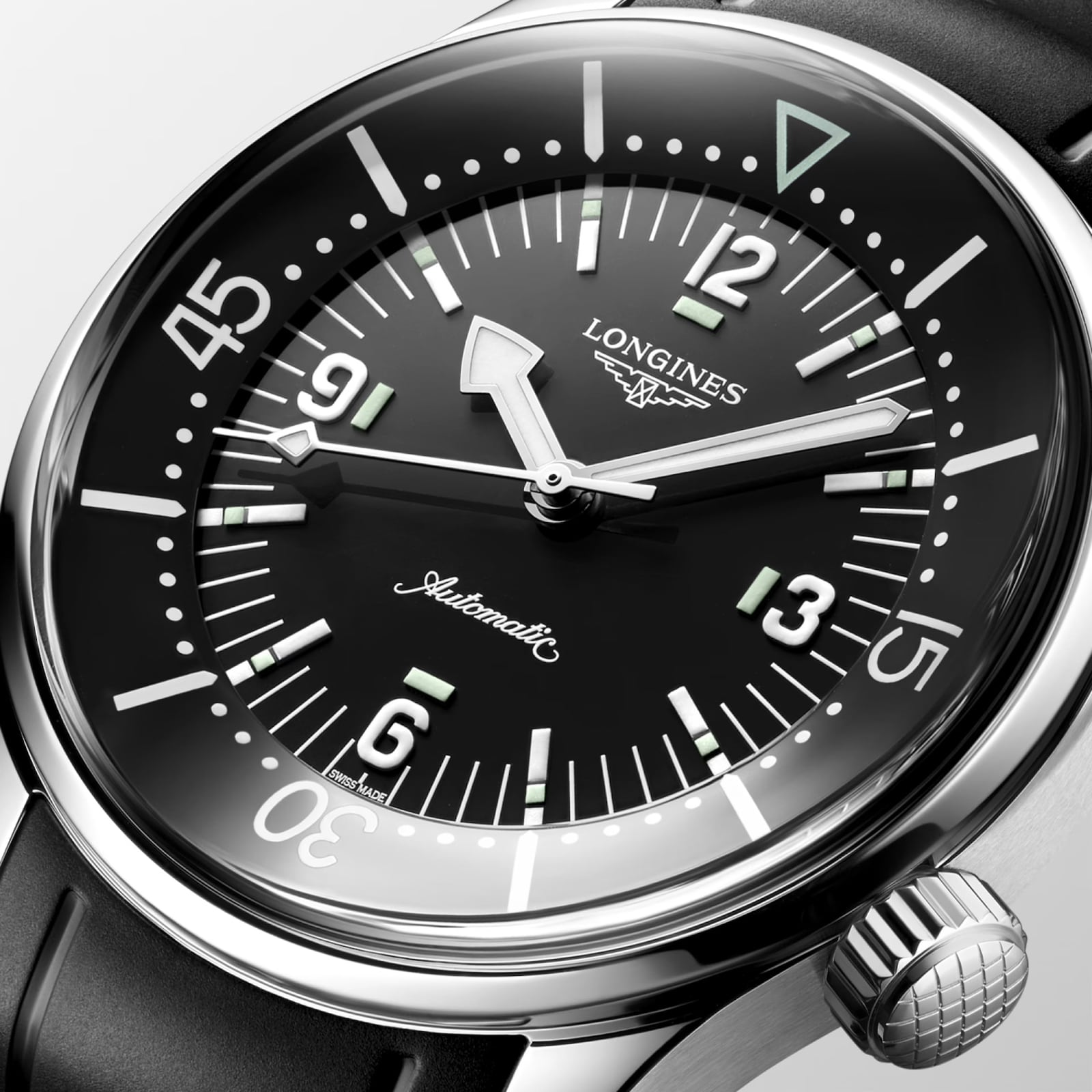 Longines Legend Diver 39mm Mens Watch Black Longines Legend Diver 39mm Mens Watch Black