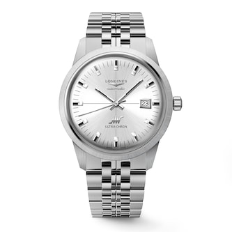 Longines Ultra-Chron Classic 40mm Mens Watch Silver