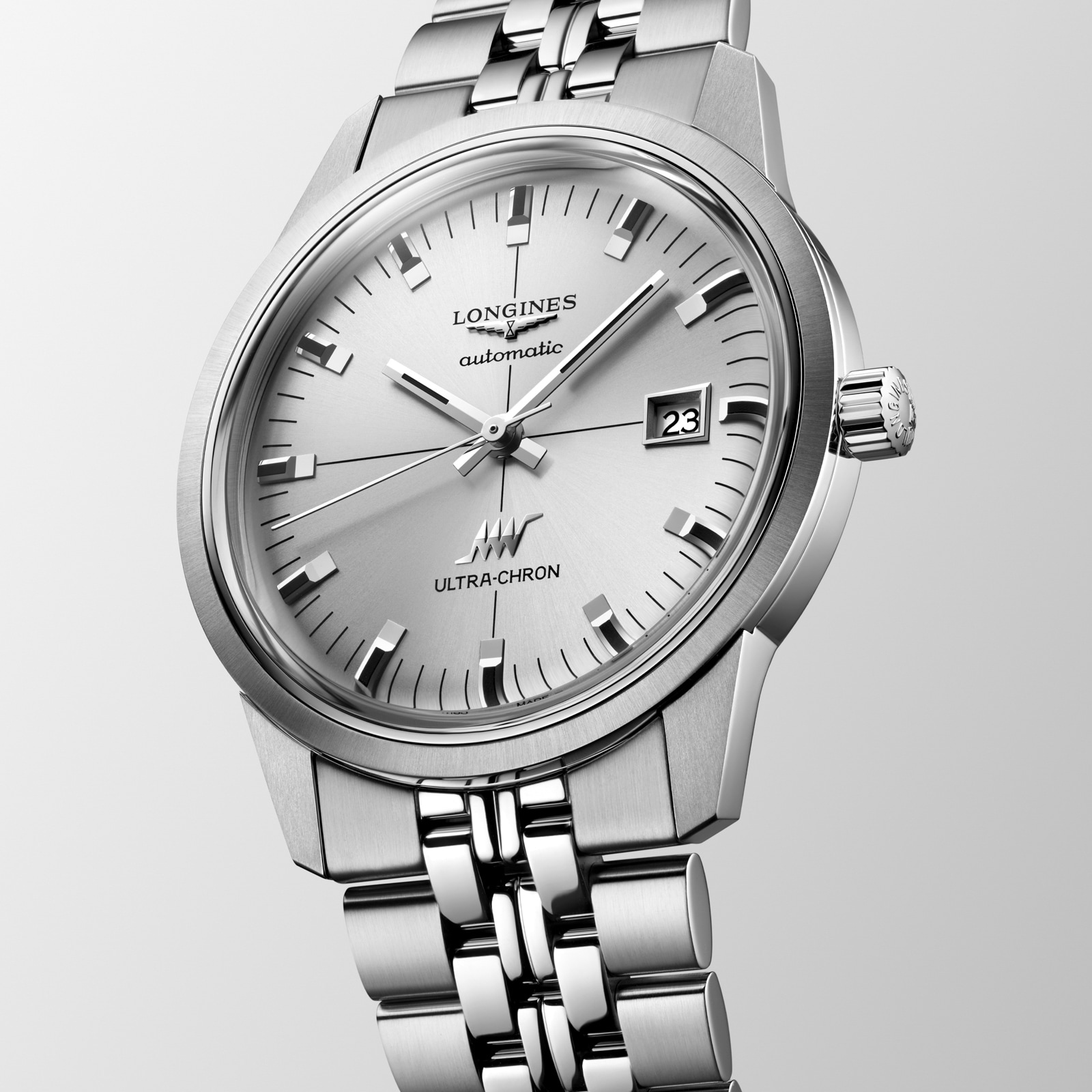 Longines Ultra-Chron Classic 40mm Mens Watch Silver