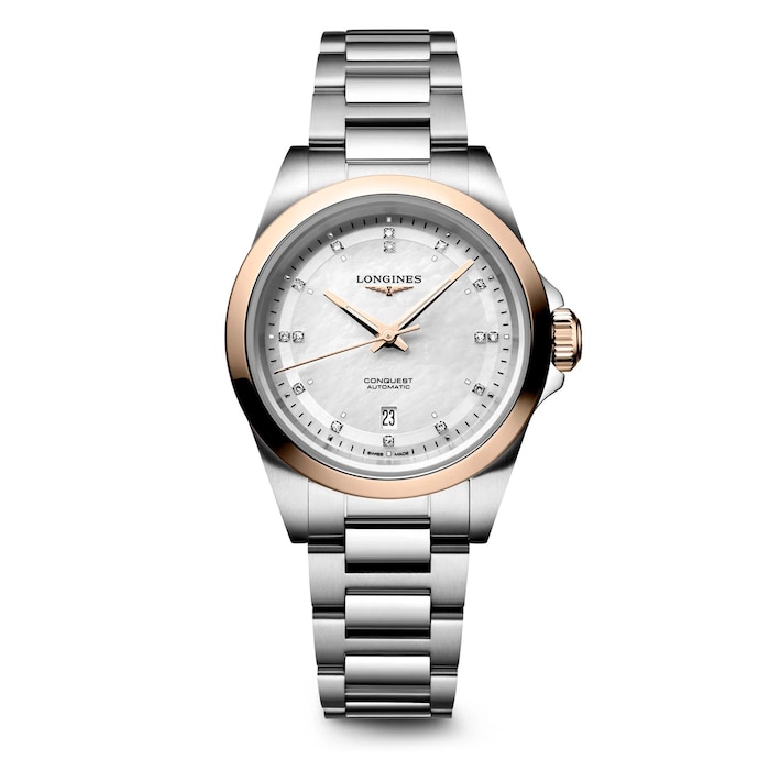 Longines Conquest 30mm Ladies Watch Mother Of Pearl