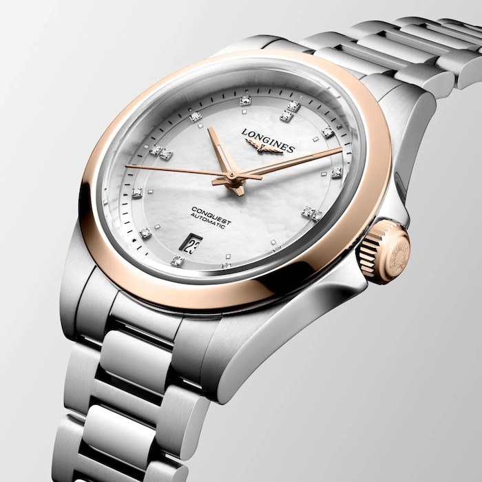 Longines Conquest 30mm Ladies Watch Mother Of Pearl