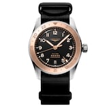 Longines Spirit Zulu Time 1925 39mm Mens Watch Black 18ct Rose Gold