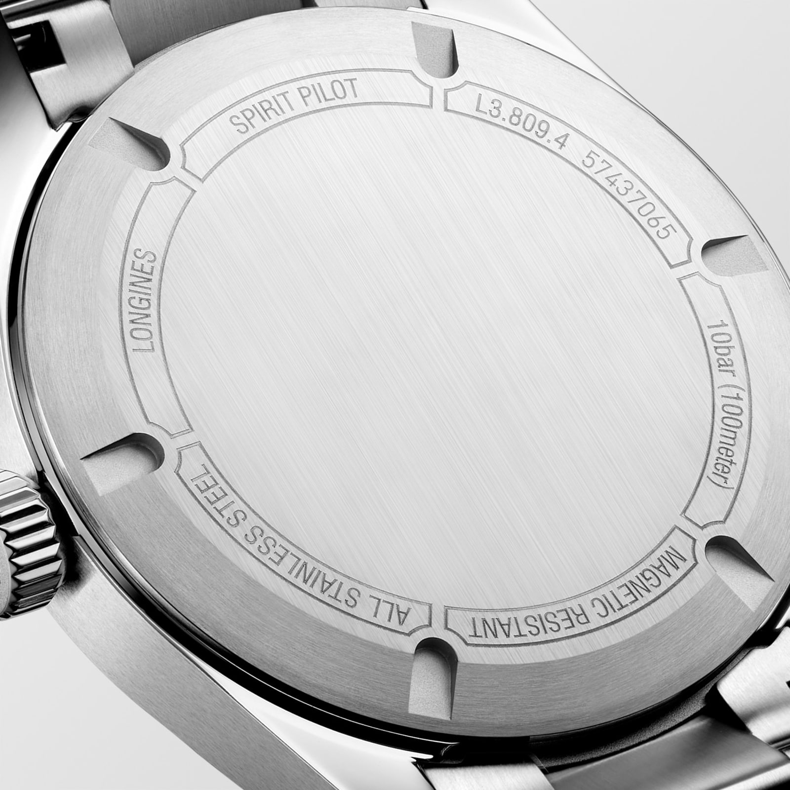 Longines Spirit Pilot 3 Hands 39mm Mens Watch Black L38094536 | Mayors