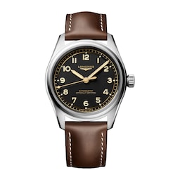 17351482 - Spirit Pilot 3 Hands 39mm Mens Watch Leather Black