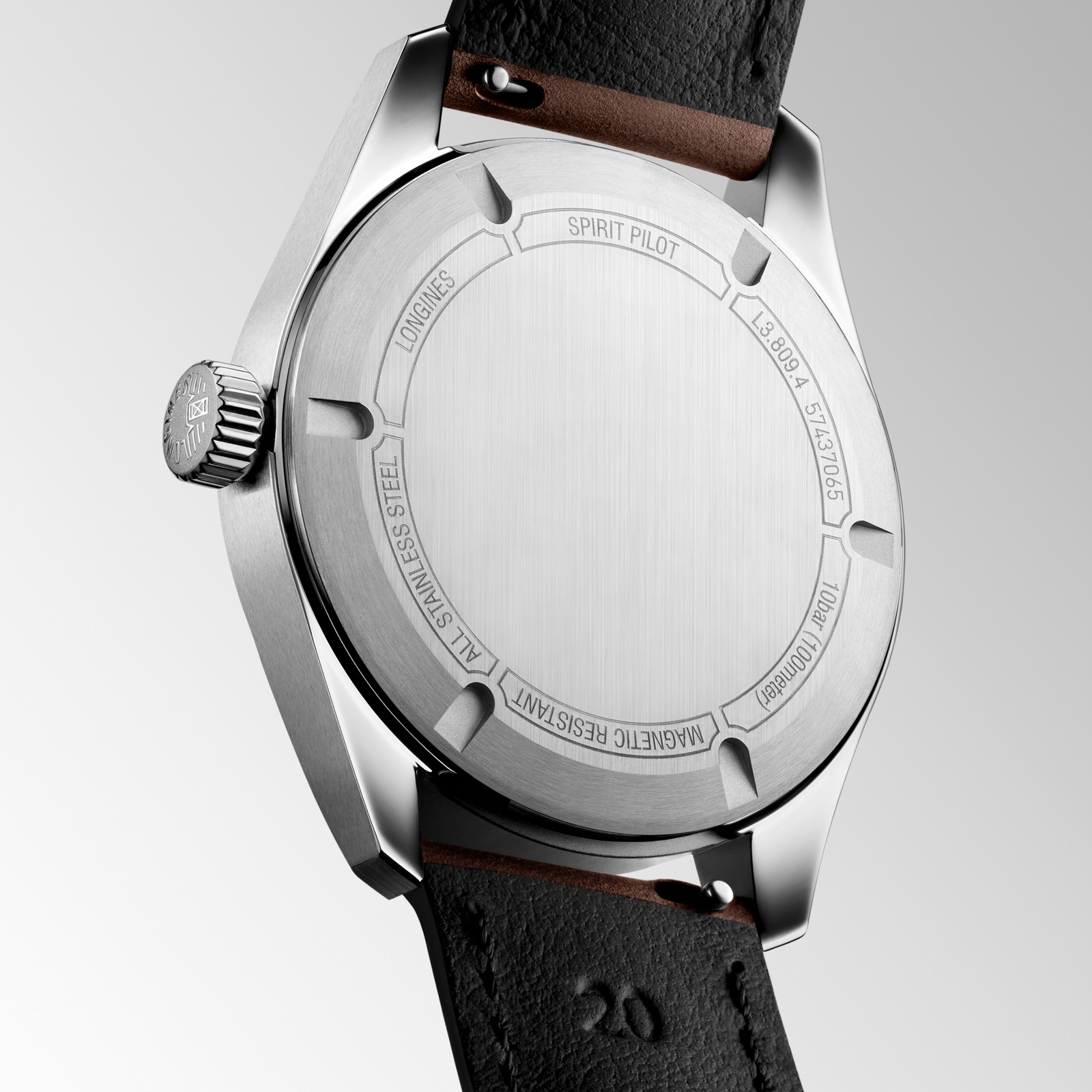 Longines Spirit Pilot 3 Hands 39mm Mens Watch Leather Black Longines Spirit Pilot 3 Hands 39mm Mens Watch Leather Black
