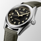 Longines Spirit Pilot 3 Hands 39mm Mens Watch Rubber Black