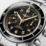 Longines Spirit Pilot Flyback Chronograph 39.5mm Mens Watch Black