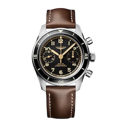 17351485 - Spirit Pilot Flyback Chronograph 39.5mm Mens Watch Leather Black