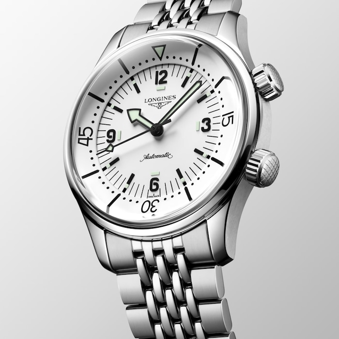 Longines Legend Diver 39mm Mens Watch White