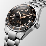 Longines Spirit Zulu Time 39mm Mens Watch Black