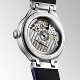 Longines PrimaLuna 34mm Ladies Watch Blue Leather Strap