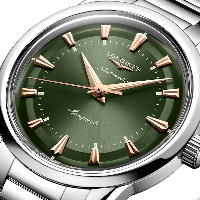 Longines Conquest Heritage 38mm Mens Watch Green