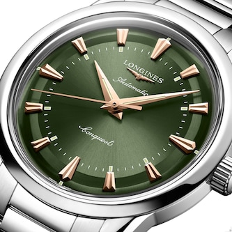 Longines Conquest Heritage 38mm Mens Watch Green