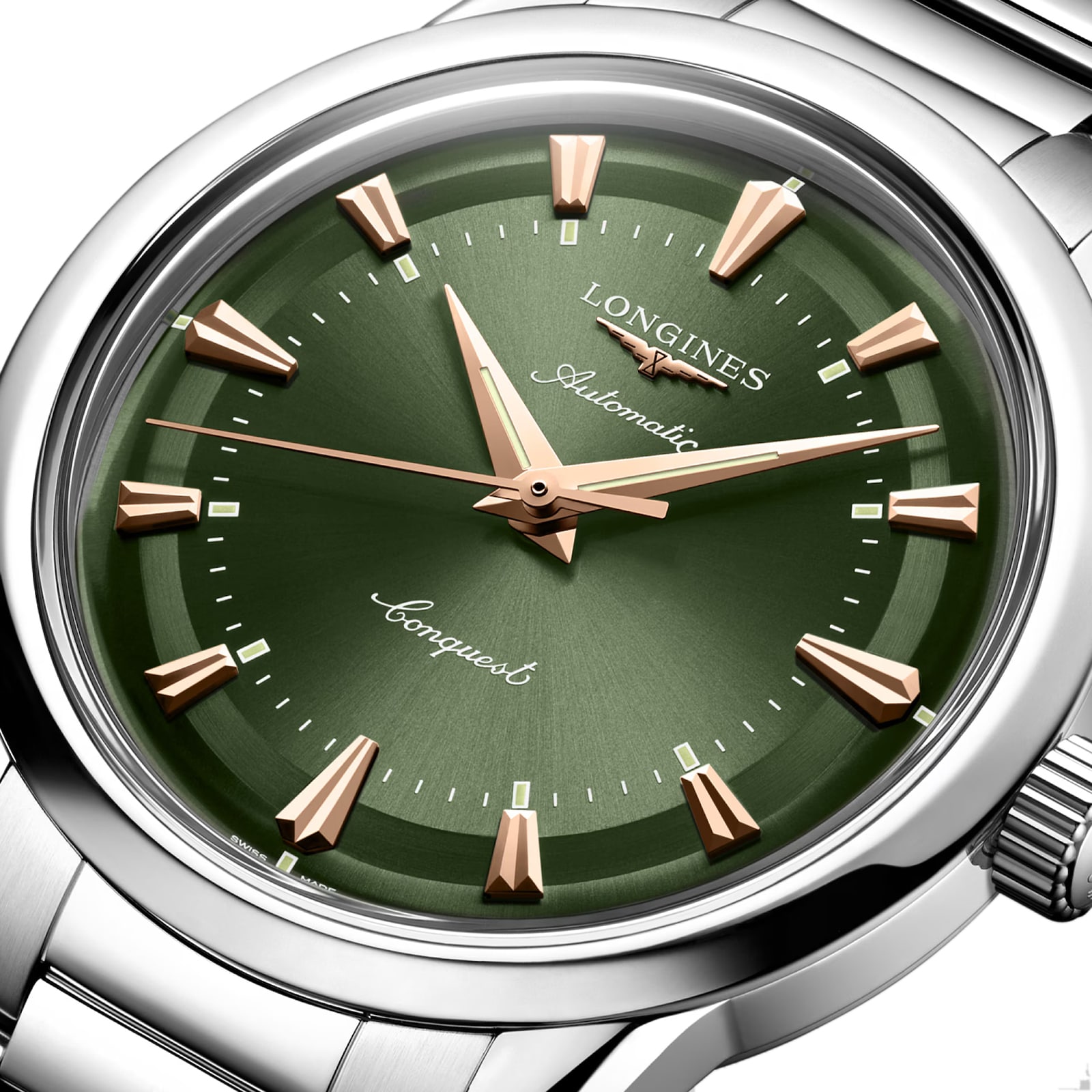 Longines Conquest Heritage 38mm Mens Watch Green