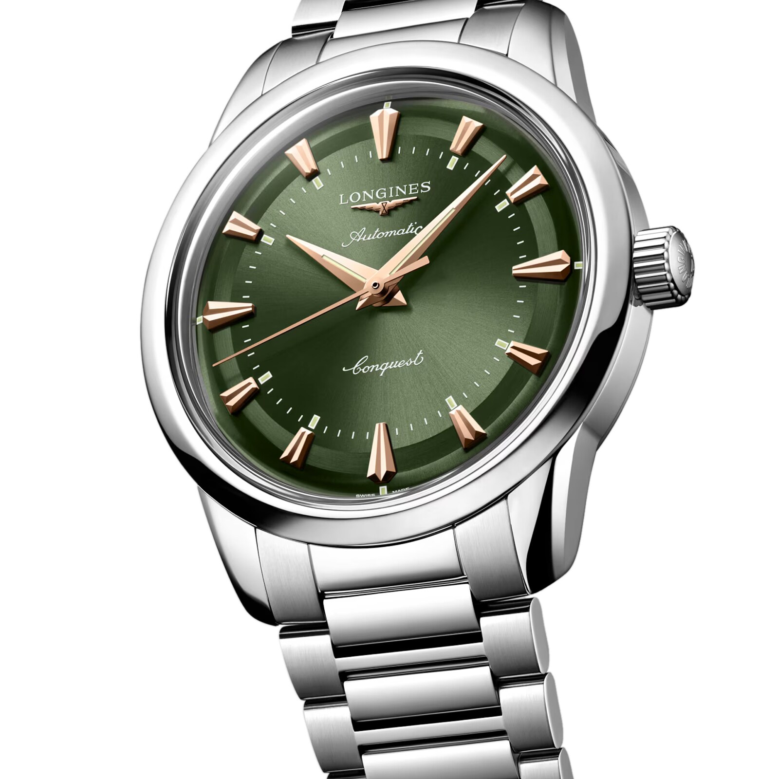 Longines Conquest Heritage 38mm Mens Watch Green L16494026 | Mayors