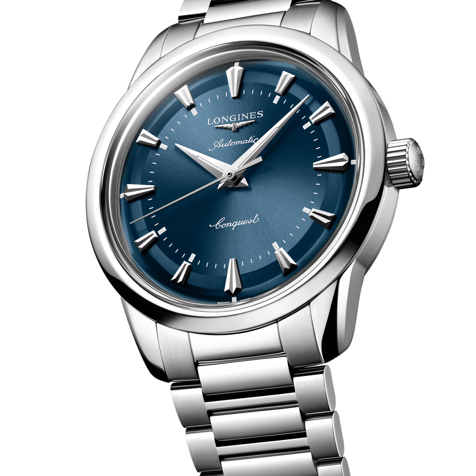 Longines Conquest Heritage 38mm Mens Watch Blue