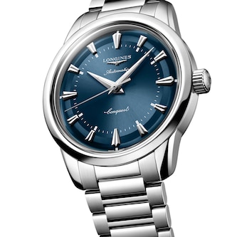 Longines Conquest Heritage 38mm Mens Watch Blue