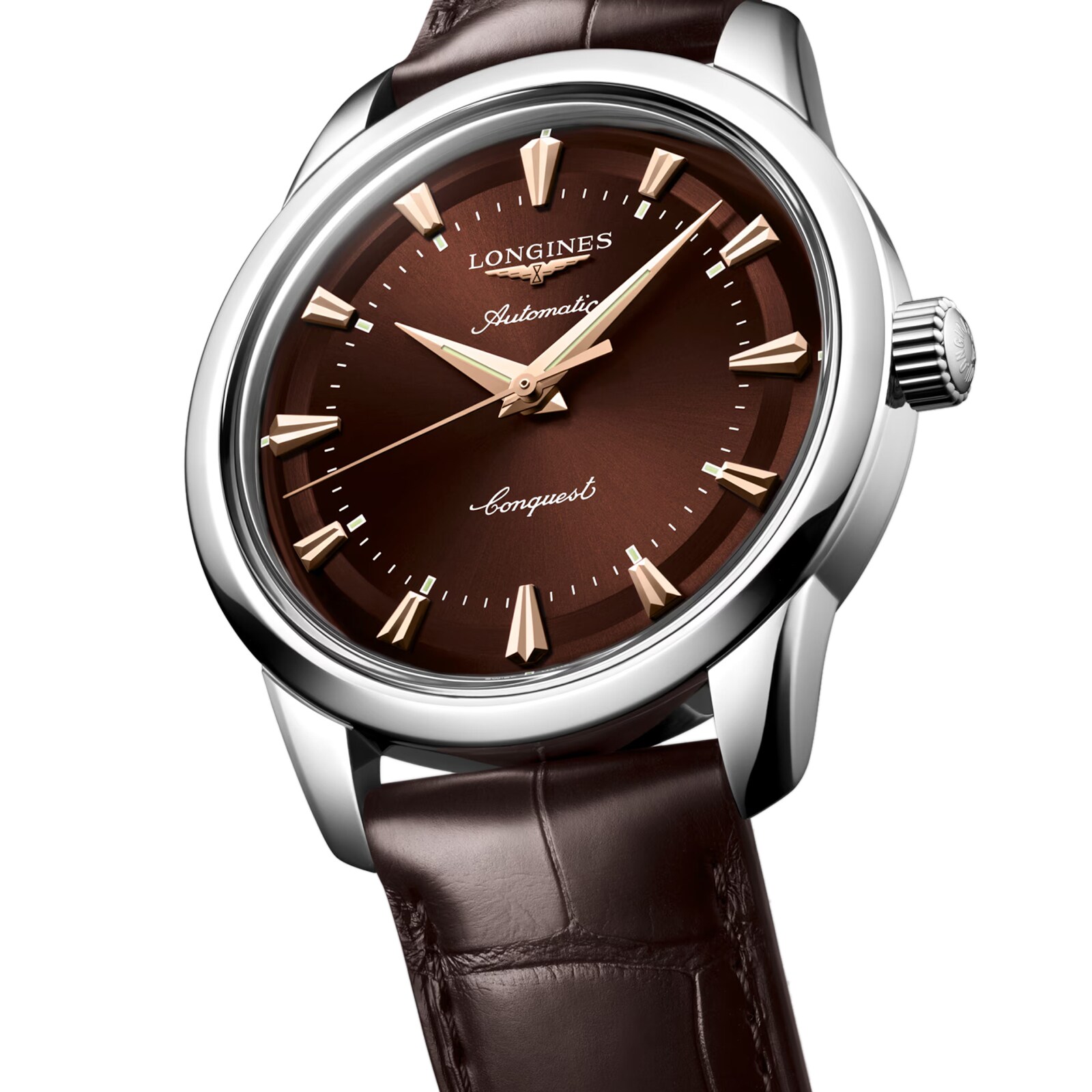 Longines Conquest Heritage 40mm Mens Watch Brown L16504622 | Mayors