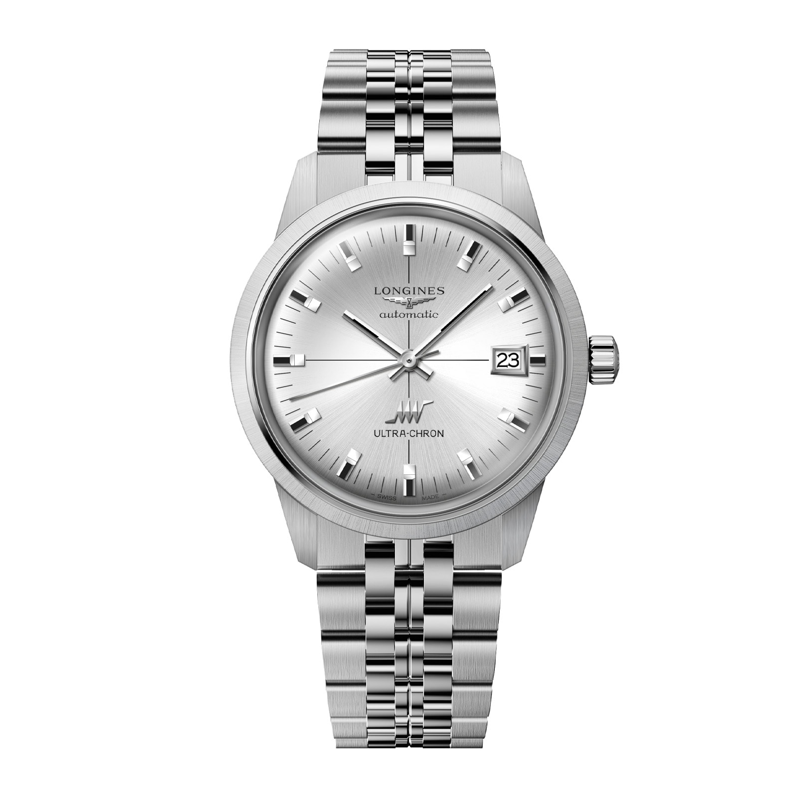 Longines 腕時計 シルバー Longines Ultra-Chron Classic 37mm Mens Watch Silver L25374726
