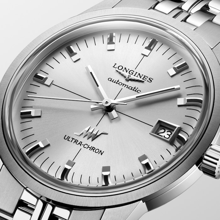 Longines Ultra-Chron Classic 37mm Mens Watch Silver