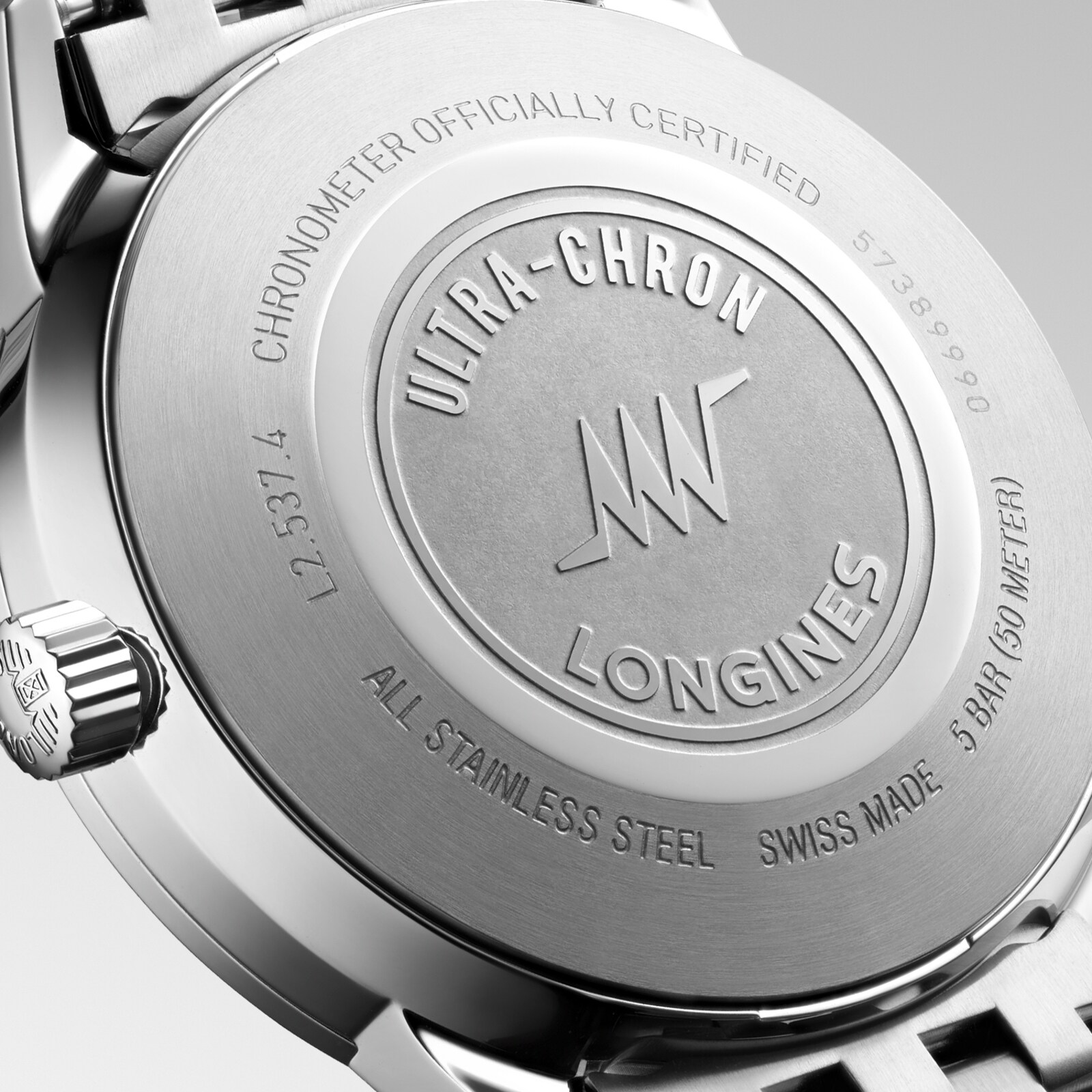 Longines Ultra-Chron Classic 37mm Mens Watch Silver