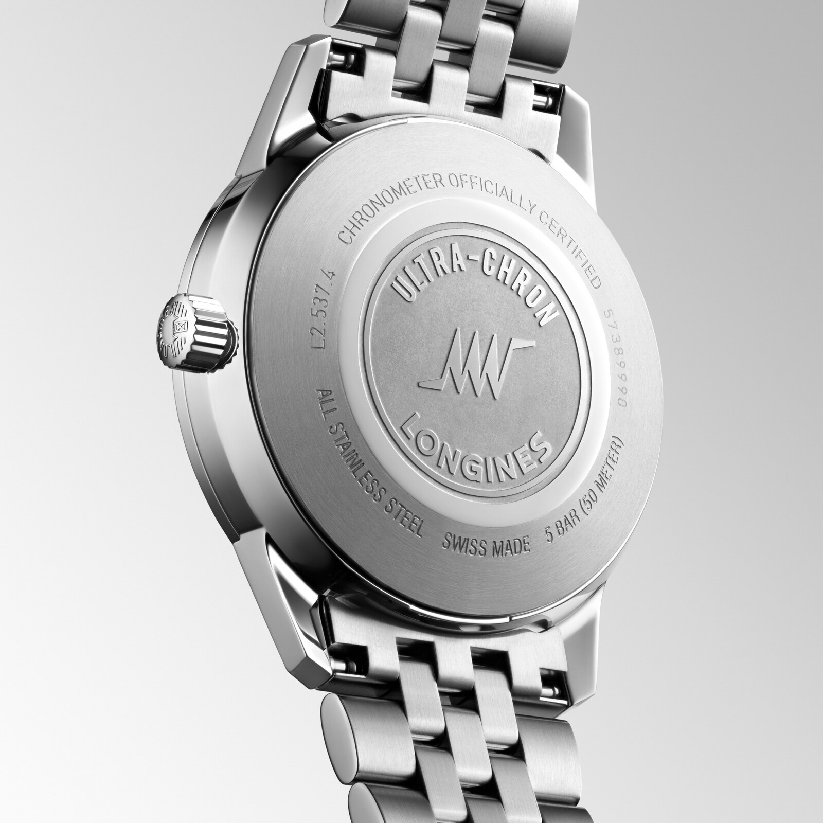 Longines Ultra-Chron Classic 37mm Mens Watch Silver L25374726