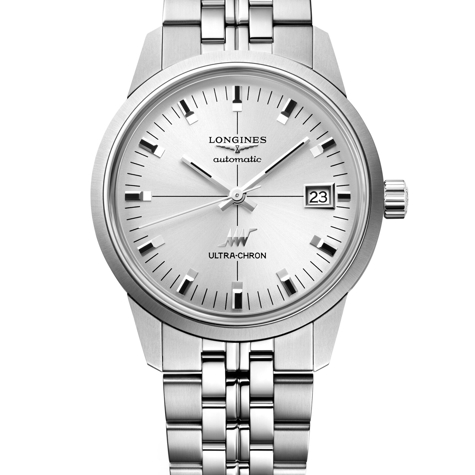 Longines Ultra-Chron Classic 37mm Mens Watch Silver