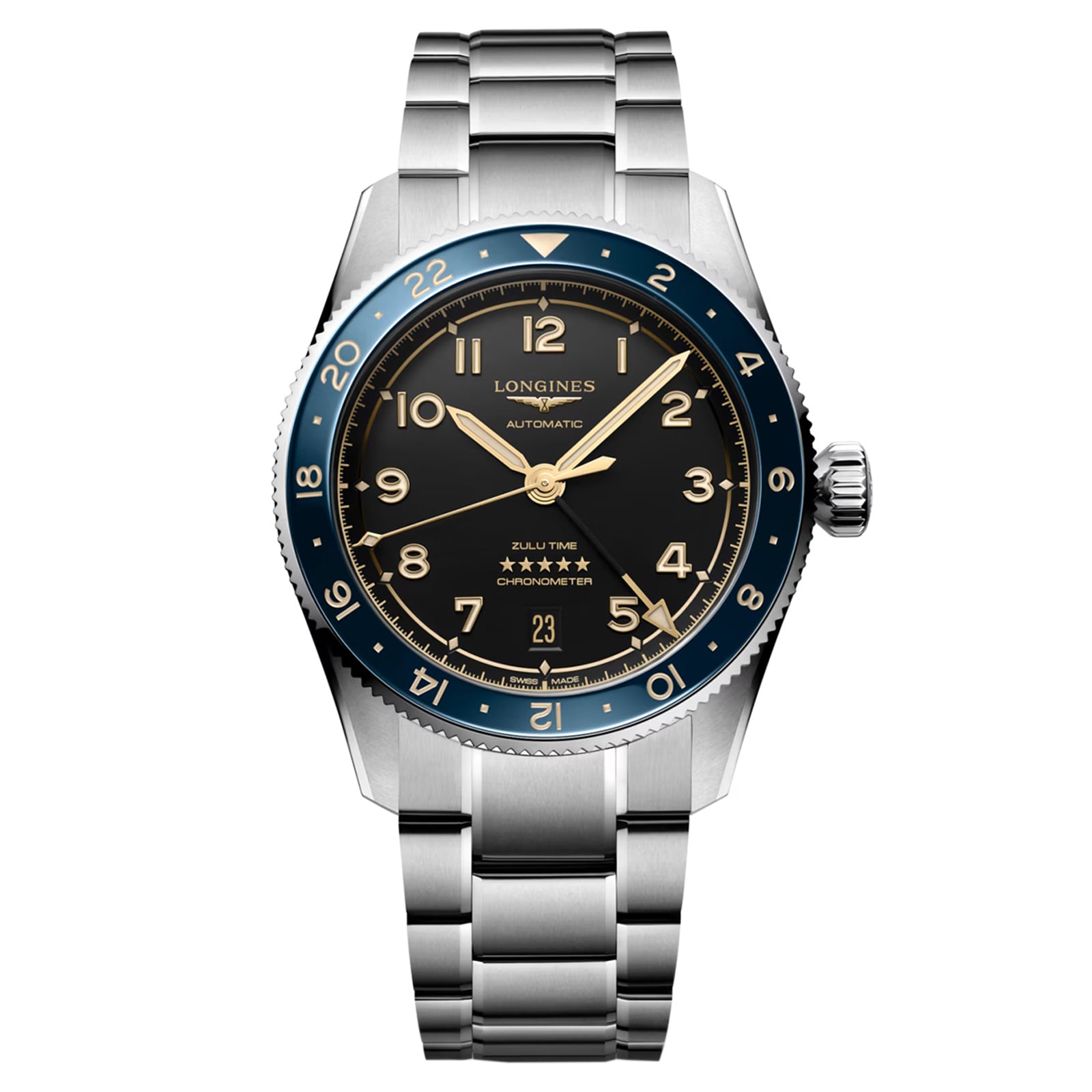 リンクス‼︎ Longines Spirit Zulu Time 39mm Mens Watch Anthracite L38024606