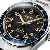 Longines Spirit Zulu Time 39mm Mens Watch Anthracite