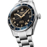 Longines Spirit Zulu Time 39mm Mens Watch Anthracite