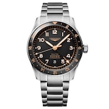 Longines Spirit Zulu Time 42mm Mens Watch Black
