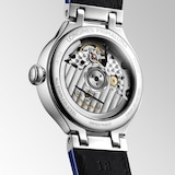 Longines PrimaLuna Moonphase Automatic 34mm Ladies Watch Blue Alligator
