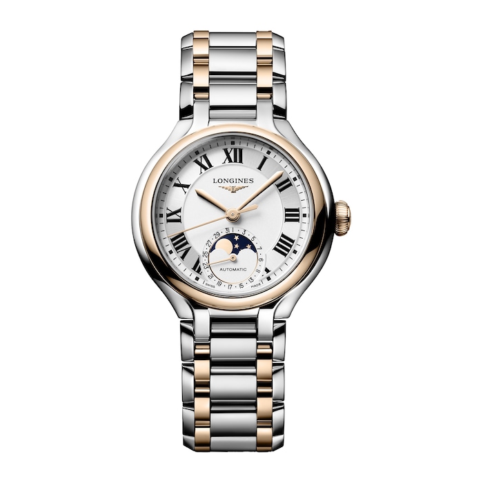 Longines PrimaLuna Moonphase Automatic 34mm Ladies Watch Rose Gold
