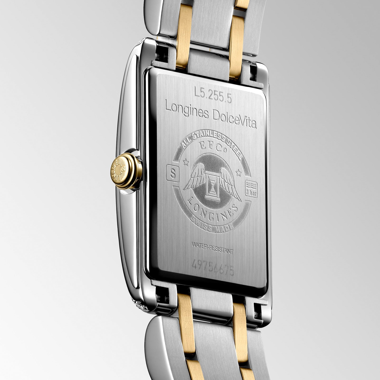 Longines DolceVita 20.8mm X 32mm Stainless Steel and Yellow Gold Ladies Watch Longines DolceVita 20.8mm X 32mm Stainless Steel and Yellow Gold Ladies Watch