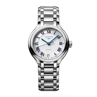 Longines Prima Luna 34mm Ladies Watch Silver