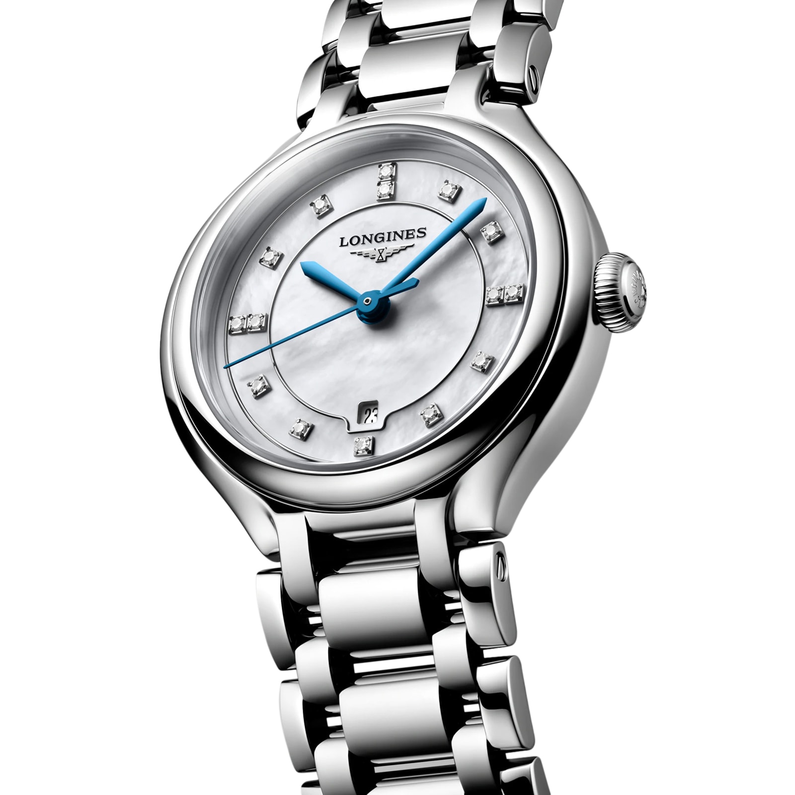 Longines PrimaLuna 30mm Ladies Watch White Mother Of Pearl Longines PrimaLuna 30mm Ladies Watch White Mother Of Pearl