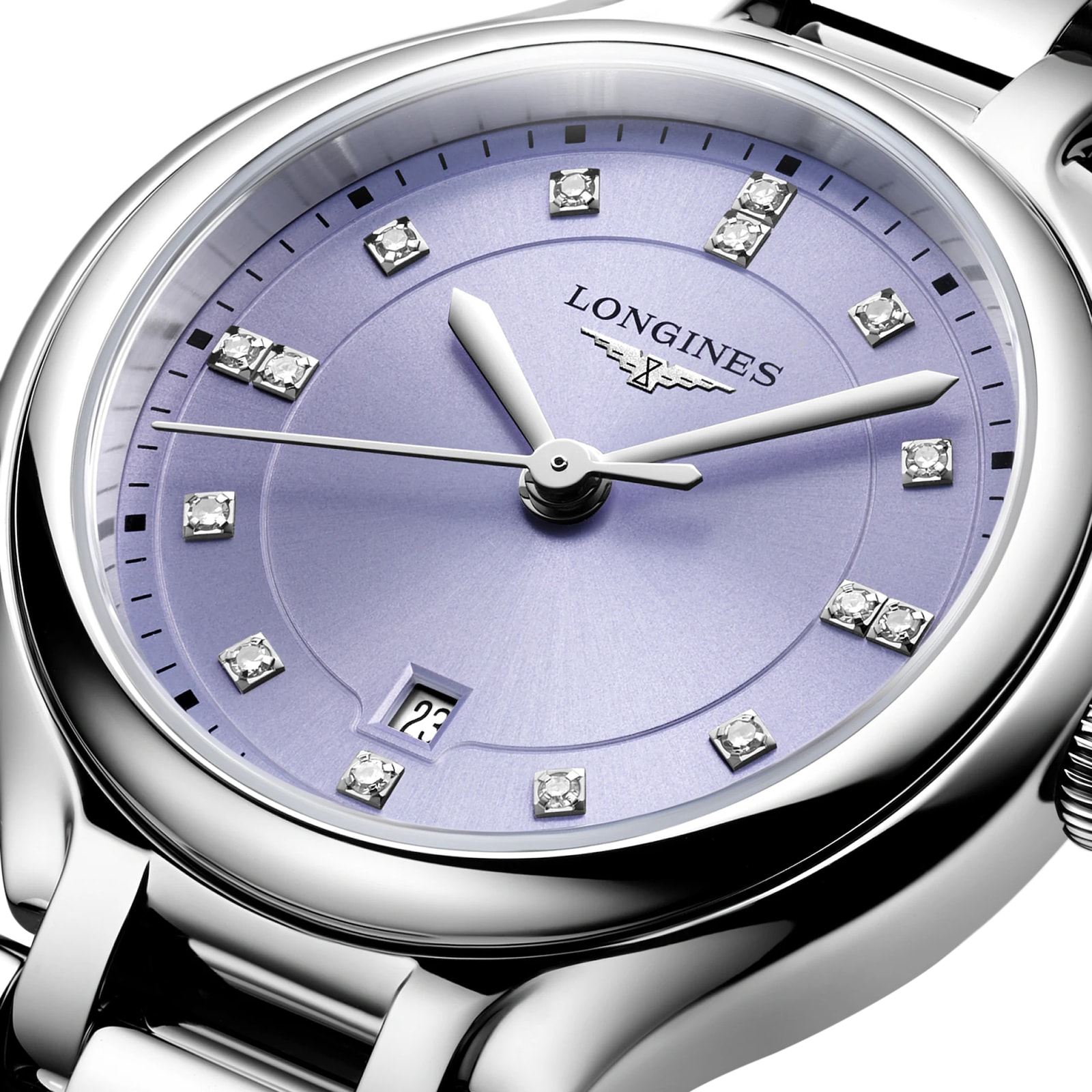 Longines PrimaLuna 30mm Ladies Watch Purple