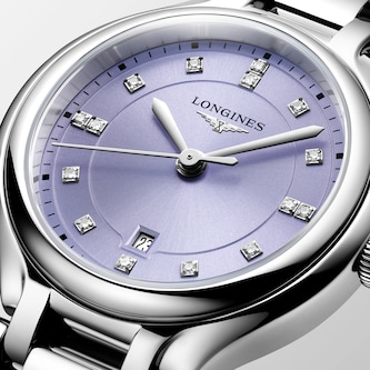 Longines PrimaLuna 30mm Ladies Watch Purple