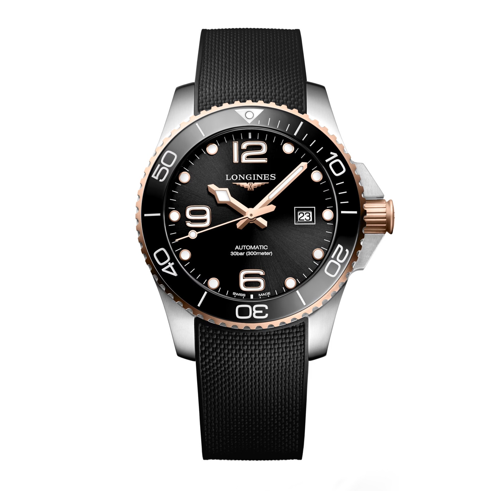 Longines HydroConquest 43mm Mens Watch Black