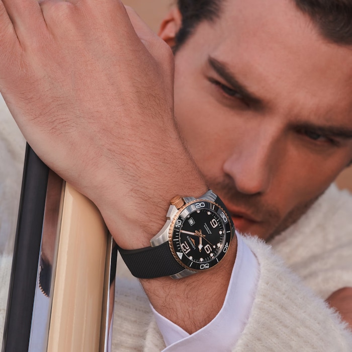 Longines HydroConquest 43mm Mens Watch Black