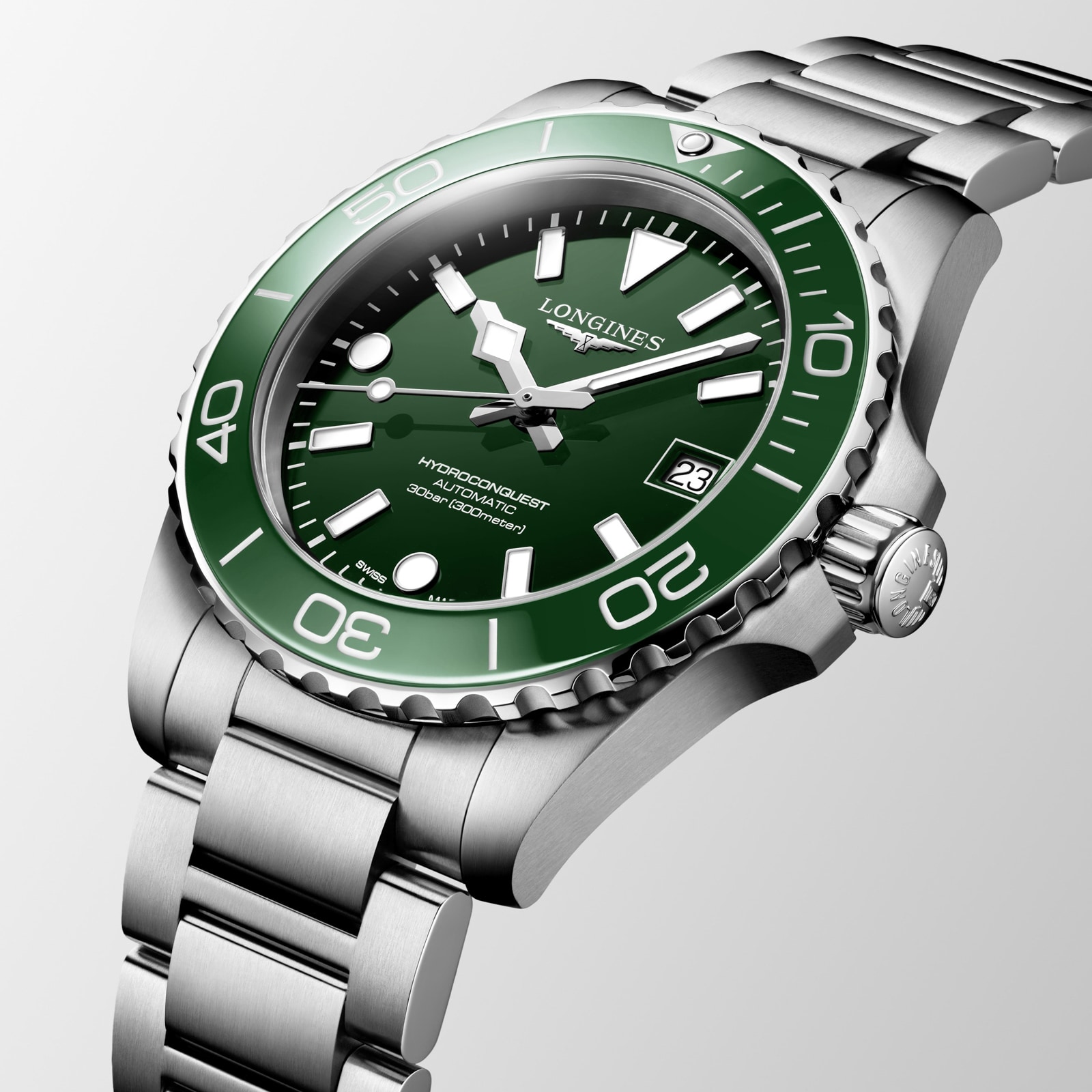 Longines HydroConquest 39mm Mens Watch Green L37794066 | Mayors