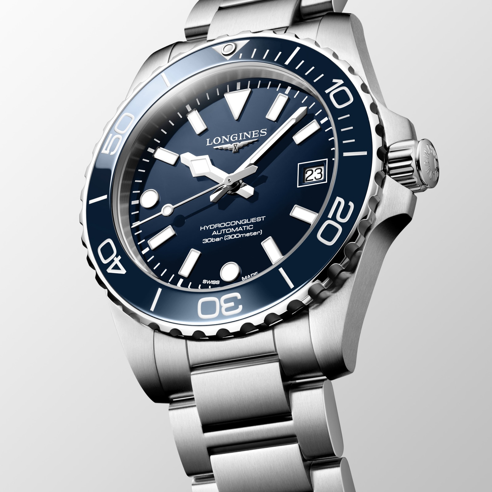 Longines HydroConquest 39mm Mens Watch Blue