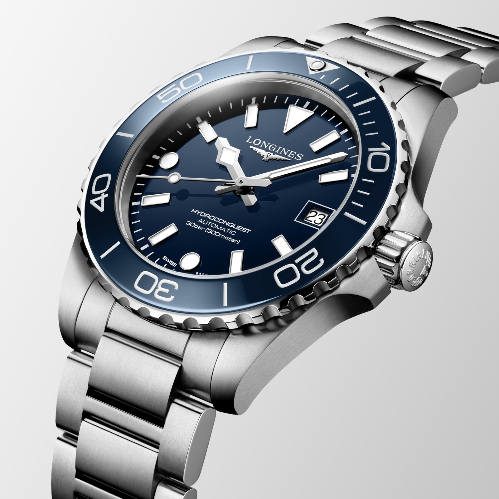 Longines HydroConquest 39mm Mens Watch Blue