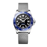Longines HydroConquest 39mm Mens Watch Black Mesh