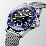 Longines HydroConquest 39mm Mens Watch Black Mesh