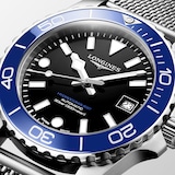 Longines HydroConquest 39mm Mens Watch Black Mesh