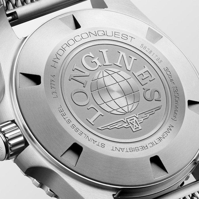 Longines HydroConquest 39mm Mens Watch Black Mesh