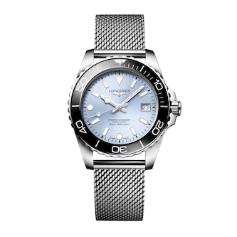 Longines HydroConquest 39mm Mens Watch Ice Blue Mesh Longines HydroConquest 39mm Mens Watch Ice Blue Mesh